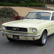 Yellow 1966 Ford Mustang